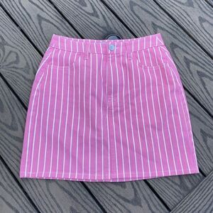 Victor glemaud for target size 2 bubble gum pink mini striped denim skirt